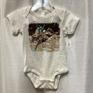 Rabbit Skins Gray Bodysuit with Horse Design
